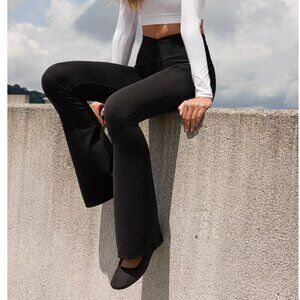 OFFLINE By Aerie Real Me High Waisted Crossover Flare Leggings Yoga Pants Black